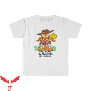 Gay Garfield T-Shirt Garfield Cowboy Heaven Tee Shirt