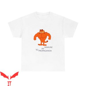 Gay Garfield T-Shirt I Am Not Immune To Propaganda Funny