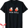 Hello Titties T-Shirt Funny Cat Dirty Sex Jokes Red Hearts