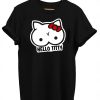 Hello Titties T-Shirt Funny Meme Black Words Design Shirt