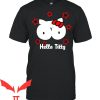 Hello Titties T-Shirt Funny Meme Red Flowers Design Shirt