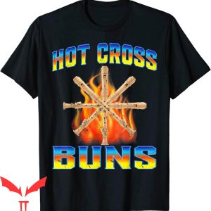 Hot Cross Buns T-Shirt Recorder Pattern Vintage Tee Shirt