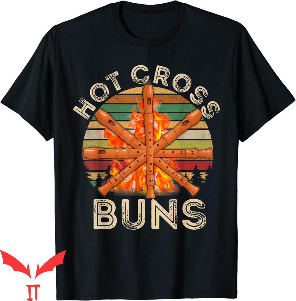 Hot Cross Buns T-Shirt Retro Fire Hot Cross Graphic Tee