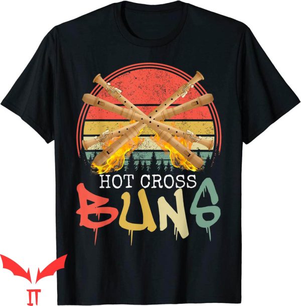 Hot Cross Buns T-Shirt Retro Sunset Design Tee Shirt