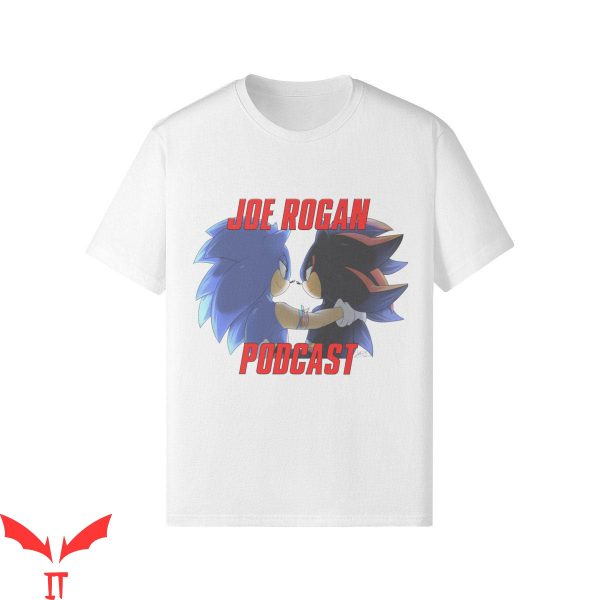 Joe Rogan Podcast Sonic T-Shirt Funny Joke Graphic Tee