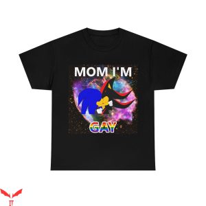 Joe Rogan Podcast Sonic T-Shirt Kissing In Space Mom Im Gay