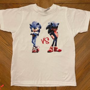 Joe Rogan Podcast Sonic T-Shirt Sonic Vs Sonic Exe Graphic