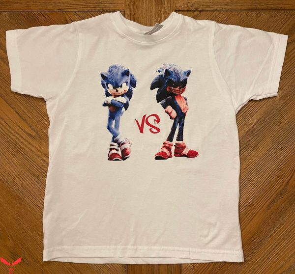 Joe Rogan Podcast Sonic T-Shirt Sonic Vs Sonic Exe Graphic