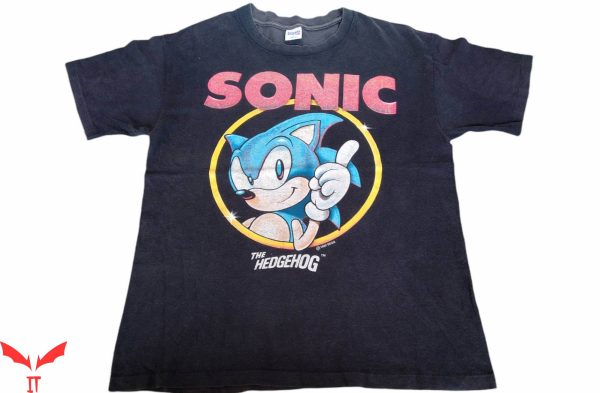 Joe Rogan Podcast Sonic T-Shirt Vintage 90’s Blue Sonic Tee