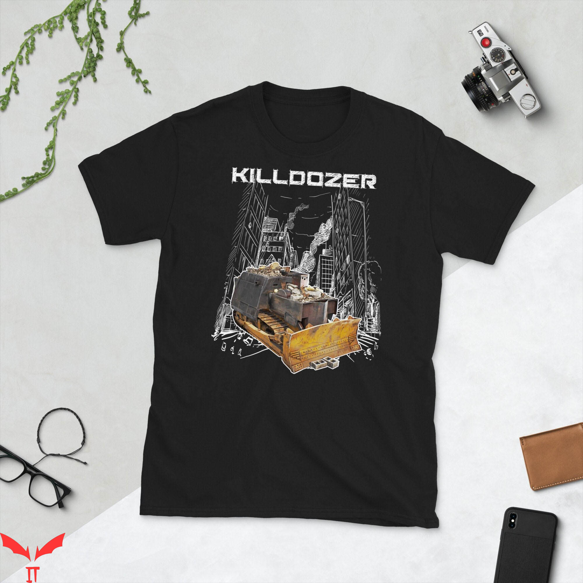 Killdozer T-Shirt Cool Design Funny Graphic Tee Shirt