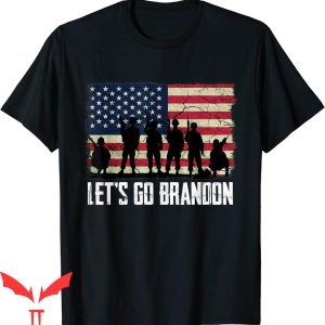 Let's Go Brandon T-Shirt American Flag Veterans Vintage