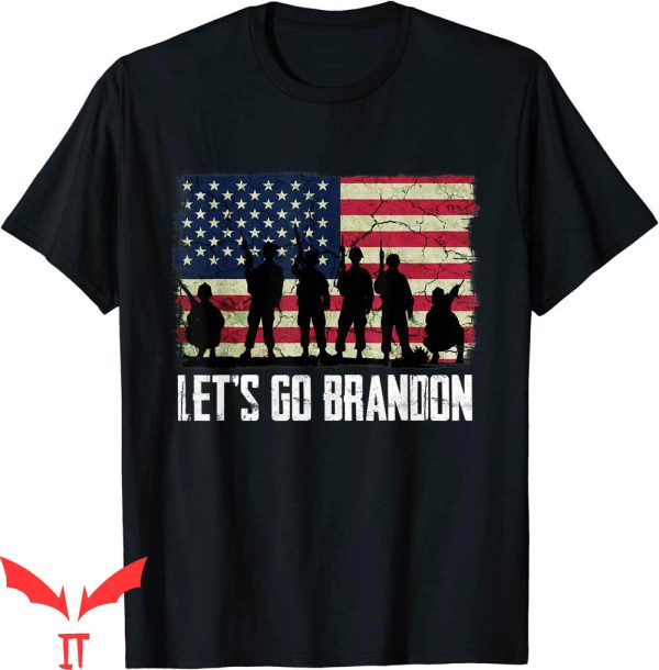 Let’s Go Brandon T-Shirt American Flag Veterans Vintage