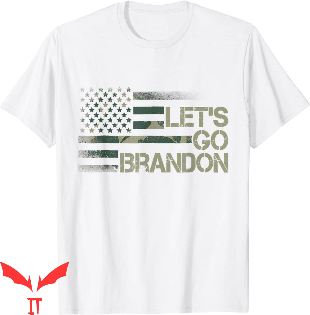 Let's Go Brandon T-Shirt Camouflage US Flag Tee Shirt