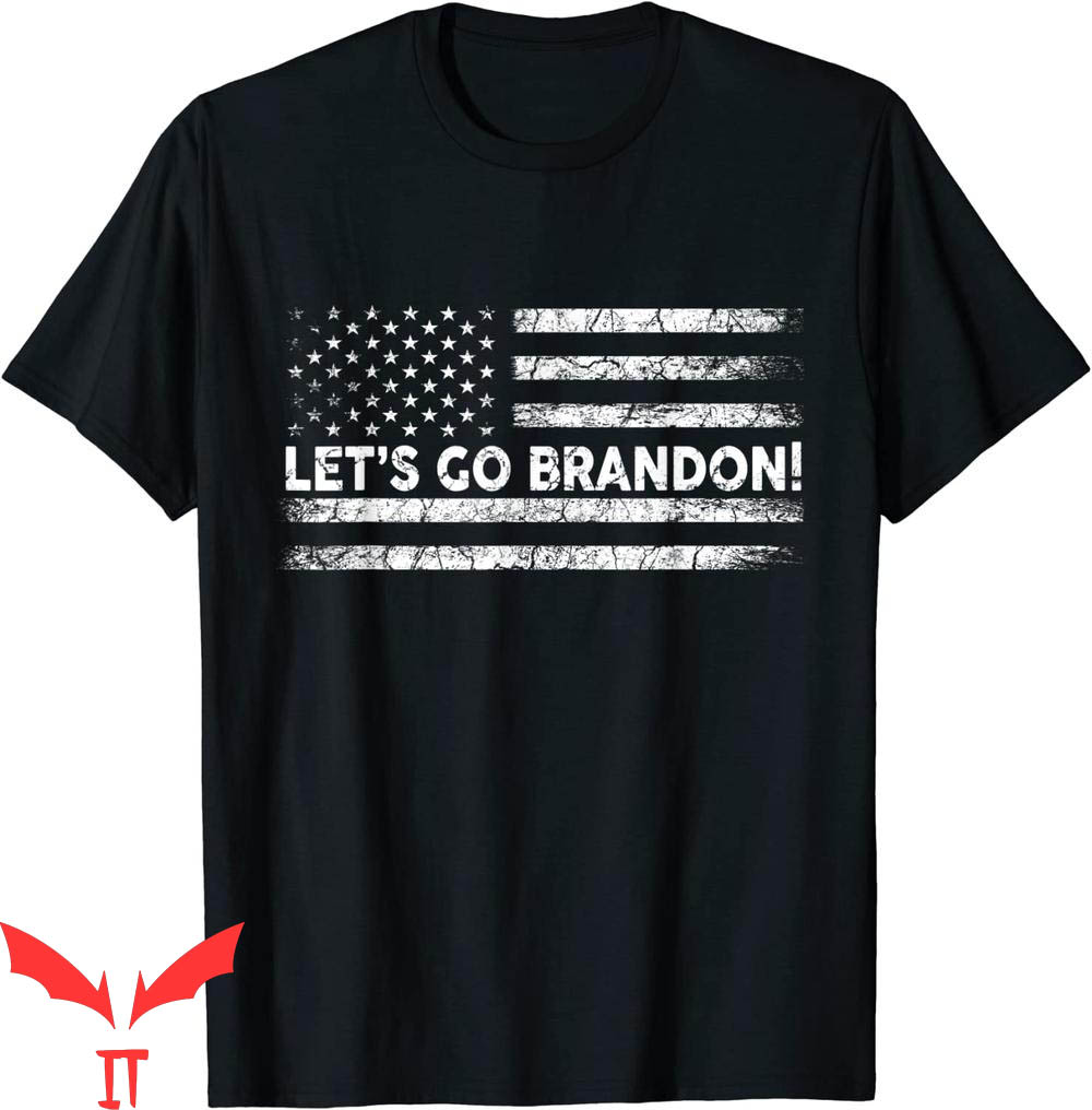 Let's Go Brandon T-Shirt Chant Impeach Biden USA Flag