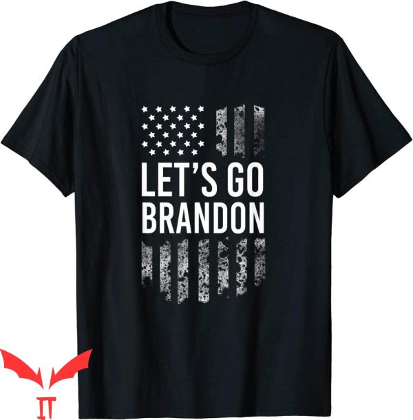 Let’s Go Brandon T-Shirt Colorful Letters Graphic Funny Tee