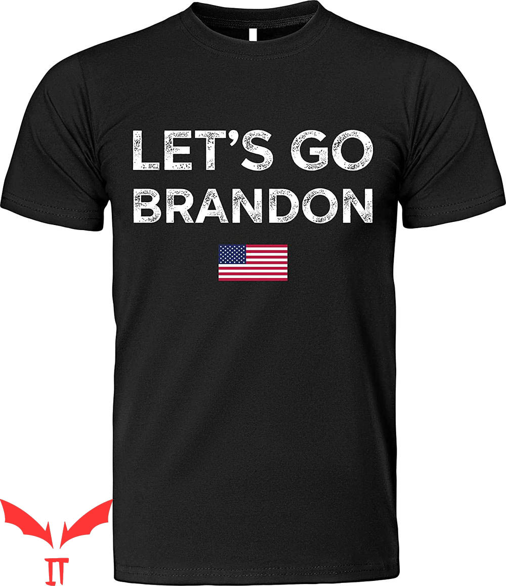 Let's Go Brandon T-Shirt Graphic Design American Flag Tee