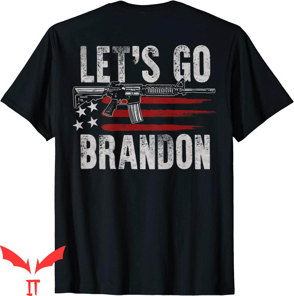 Let's Go Brandon T-Shirt Gun American Flag Patriots T-Shirt