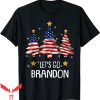 Let’s Go Brandon T-Shirt Merry Christmas US Flag Pine Tree