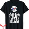 Let’s Go Brandon T-Shirt Trump Conservative US Flag Glasses