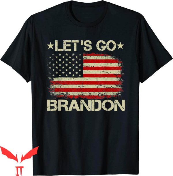 Let’s Go Brandon T-Shirt Vintage US Flag Patriots Tee Shirt