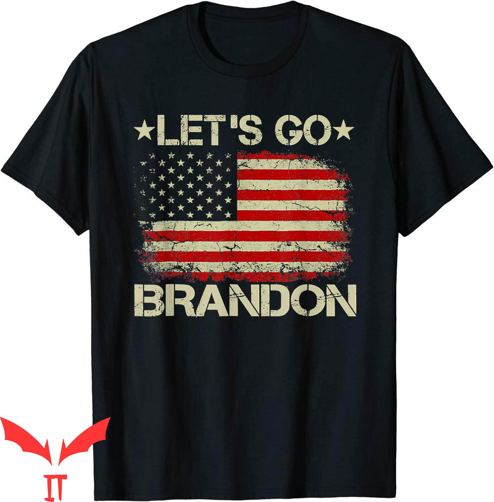 Let's Go Brandon T-Shirt Vintage US Flag Patriots Tee Shirt
