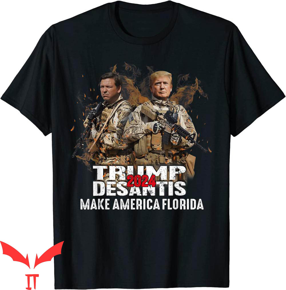 Make America Florida T-Shirt DeSantis Election Trump Ron