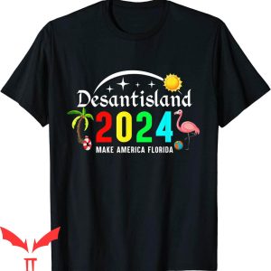 Make America Florida T-Shirt Desantisland 2024 Flamingo Tee