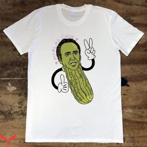 Nicolas Cage John Travolta T-Shirt Pickle Funny Face Tee