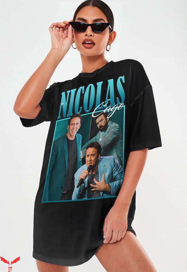 Nicolas Cage John Travolta T-Shirt Retro Design Actor Tee