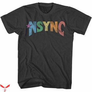 Nsync Christmas T-Shirt NSYNC Multi Color Logo 2 Smoke