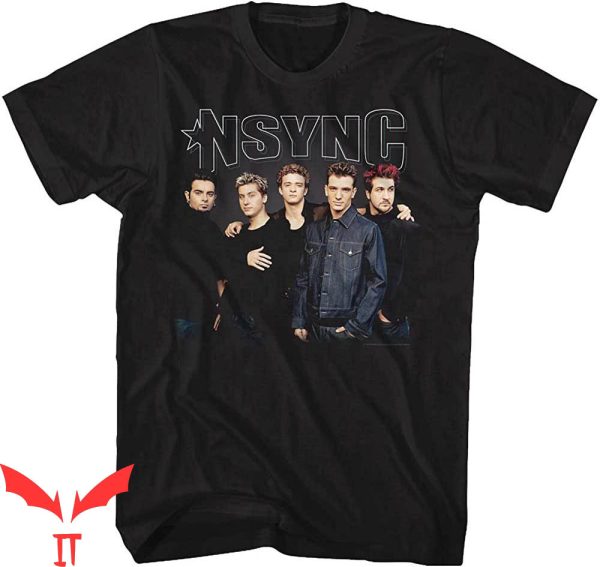 Nsync Christmas T-Shirt NSYNC Stark Group Shot Tee Shirt