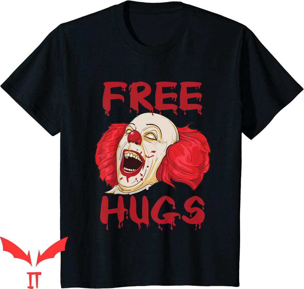 Pennywise 1990 T-Shirt Free Hugs Halloween Scary Clown