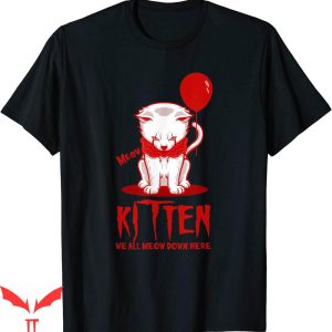Pennywise Cat T Shirt Clown Kitten With Red Balloon