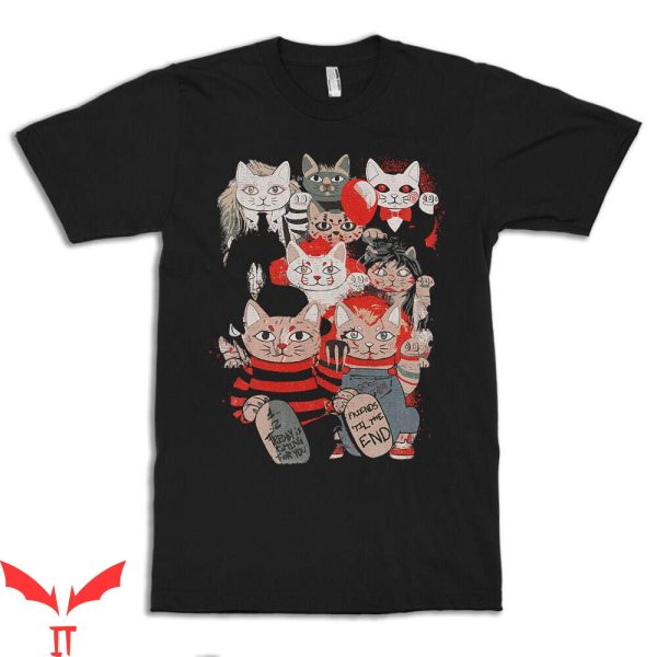 Pennywise Cat T Shirt Horror Maneki Cats IT Horror Movie