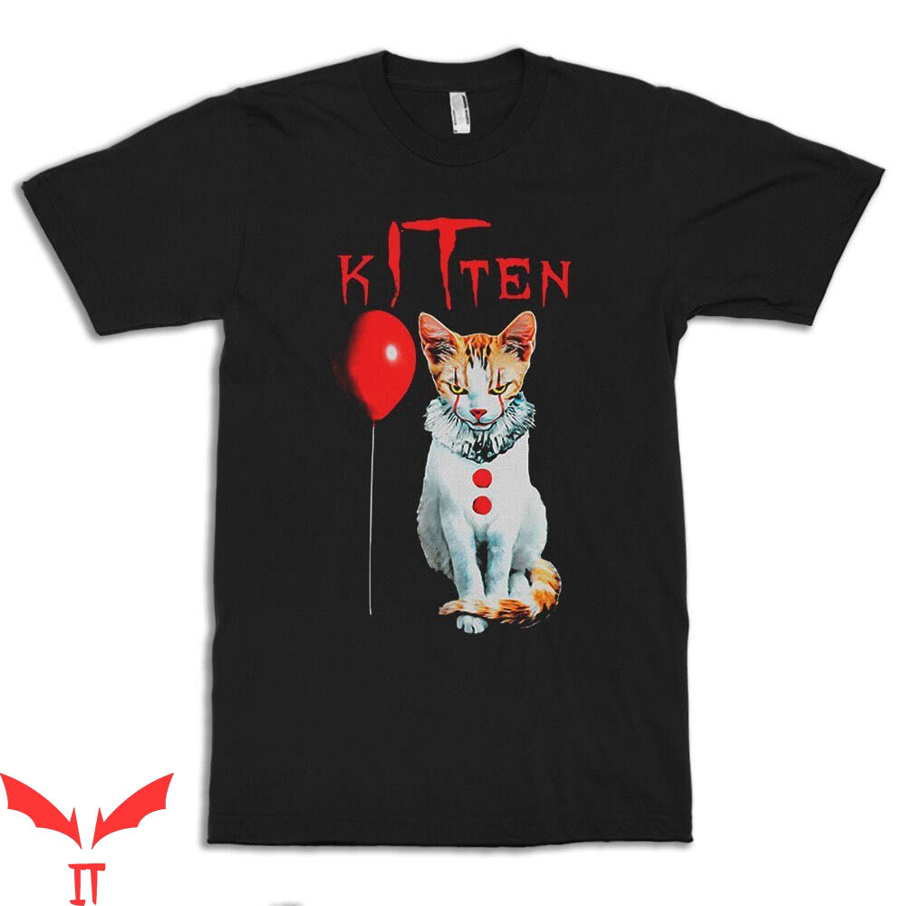 Pennywise Cat T Shirt Kitten Pennywise With Red Balloon