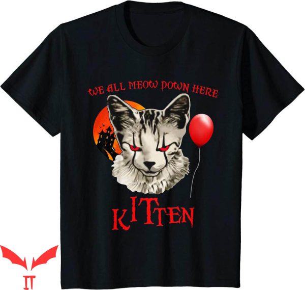 Pennywise Cat T Shirt Meow Scary Kitten IT The Movie