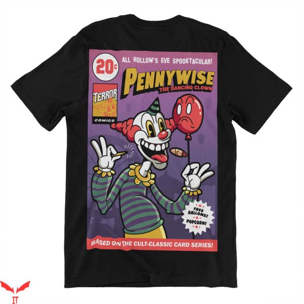Pennywise Clown T Shirt Comic Cover Reproduction Scary Clown