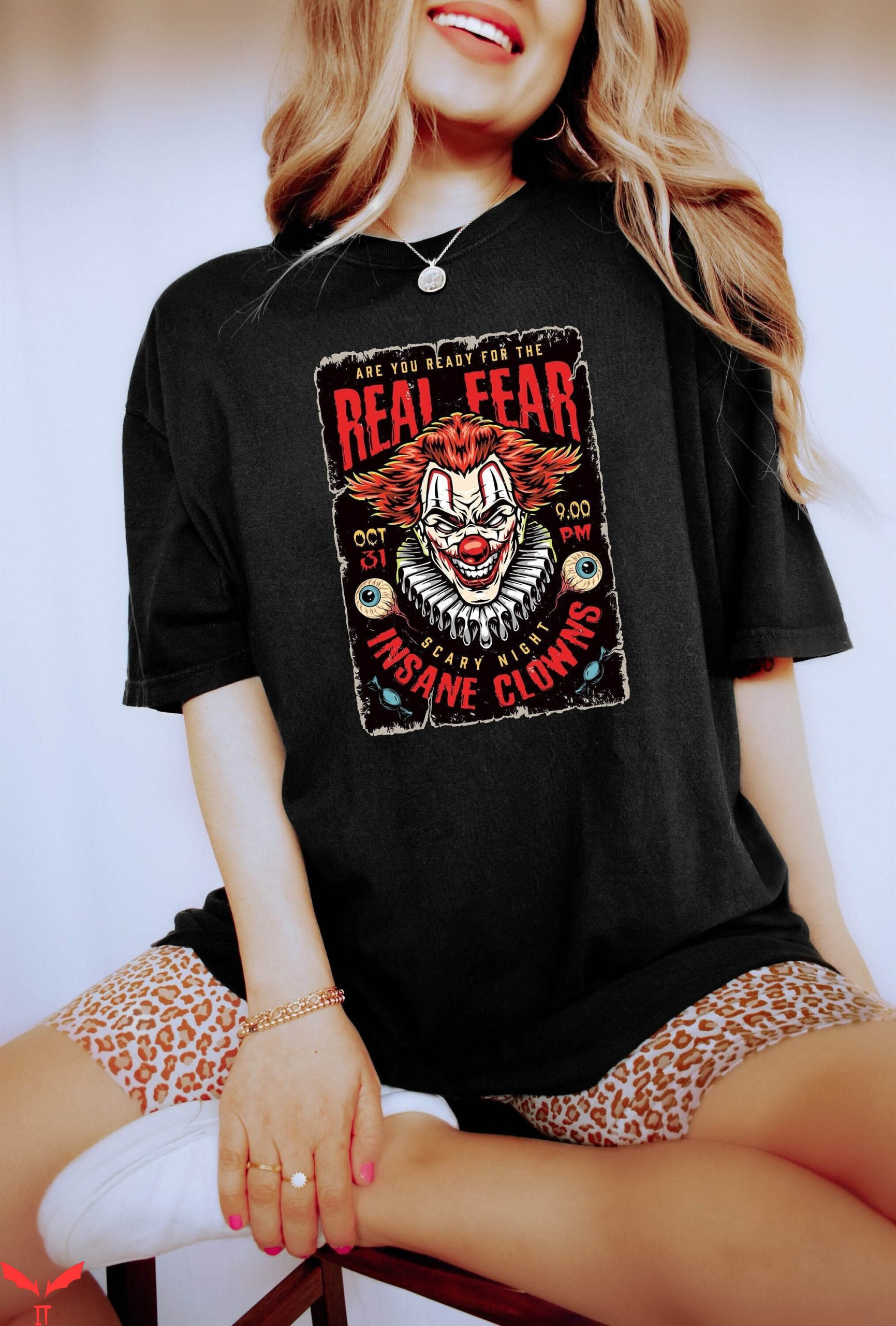 Pennywise Clown T Shirt Gothic Scary Insane Clown Face