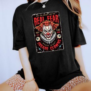 Pennywise Clown T Shirt Gothic Scary Insane Clown Face