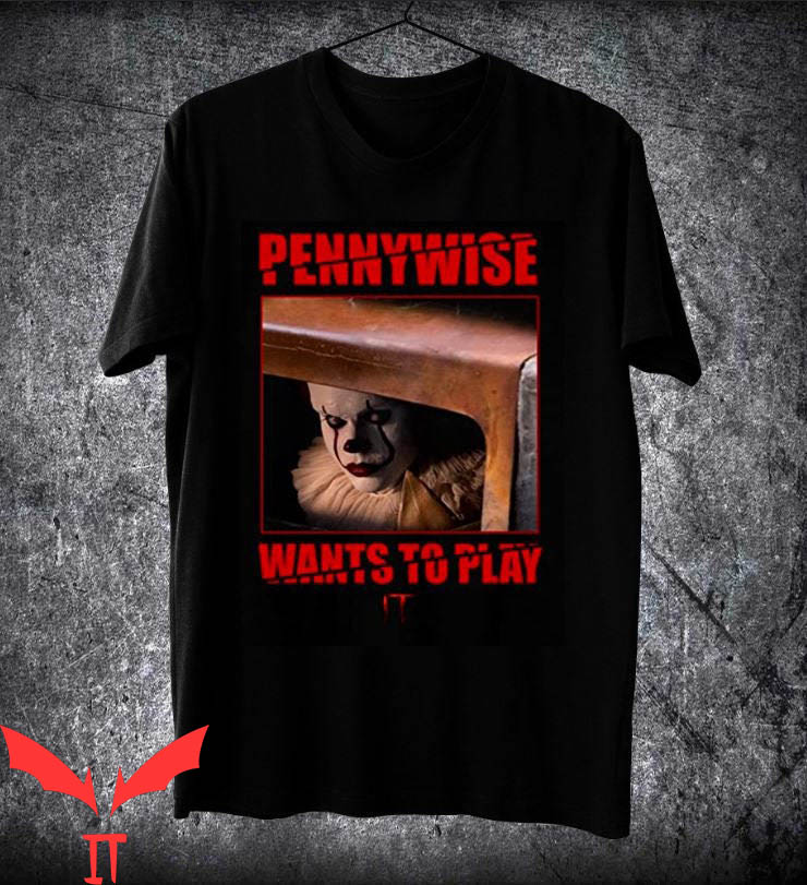 Pennywise Clown T Shirt Scary Clown Face Wants To Play