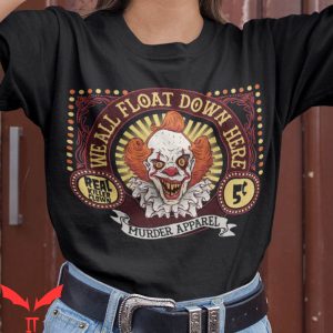 Pennywise Clown T Shirt We All Float Down Here Scary Face