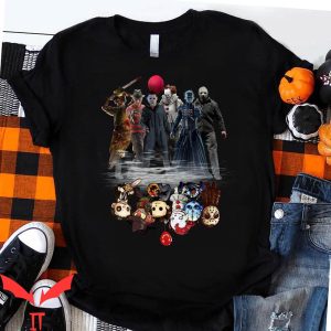 Pennywise Friends T-Shirt Chibi Horror Movies Characters IT