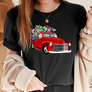 Pennywise Friends T-Shirt Fall Red Truck Stitch Halloween