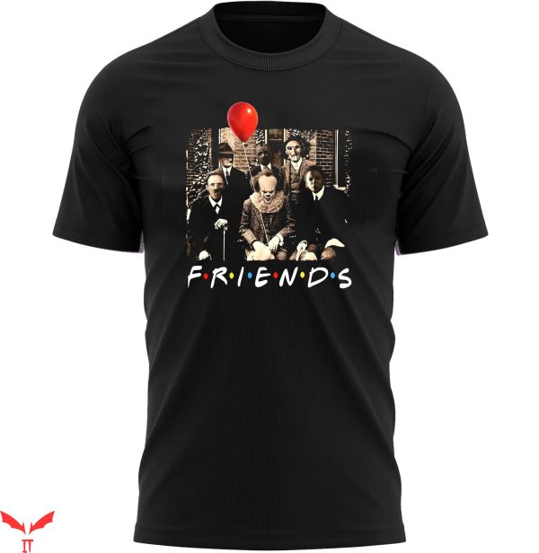 Pennywise Friends T-Shirt Halloween Movie Funny Party Tee