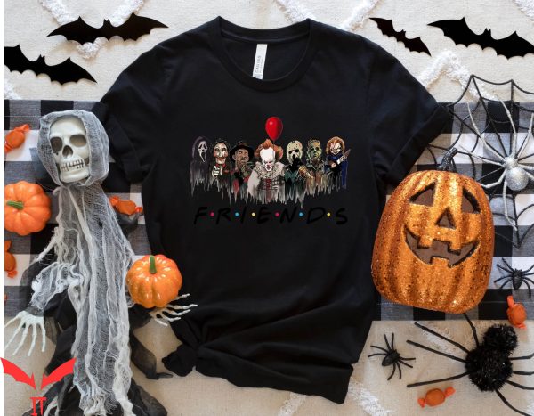 Pennywise Friends T-Shirt Horror Killers Halloween IT Movie
