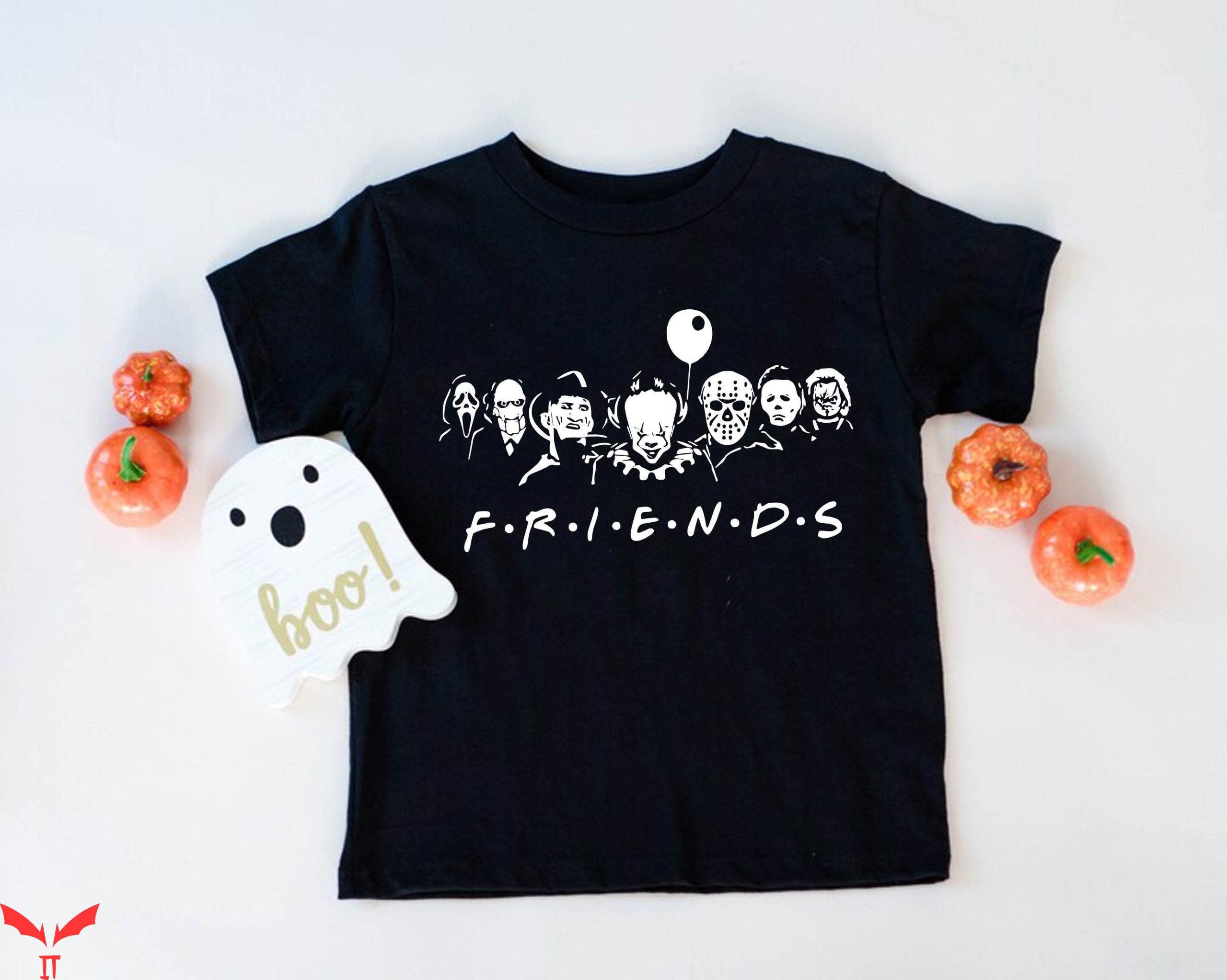 Pennywise Friends T-Shirt Horror Movie Killers Halloween Tee