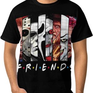 Pennywise Friends T-Shirt Horror Movie Merchandise Novelty