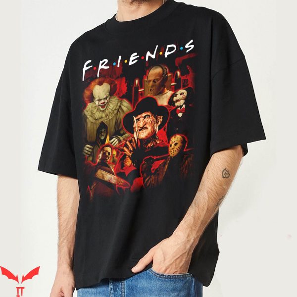 Pennywise Friends T-Shirt Horror Movie Vintage Graphic Tee