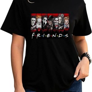 Pennywise Friends T-Shirt Horror Movies Face Characters