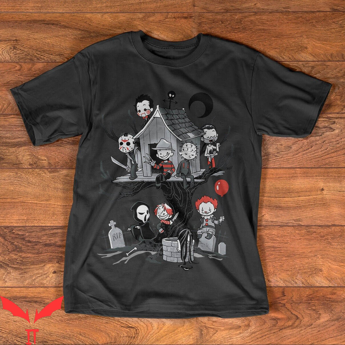Pennywise Friends T-Shirt Horror Scary Halloween IT Movie